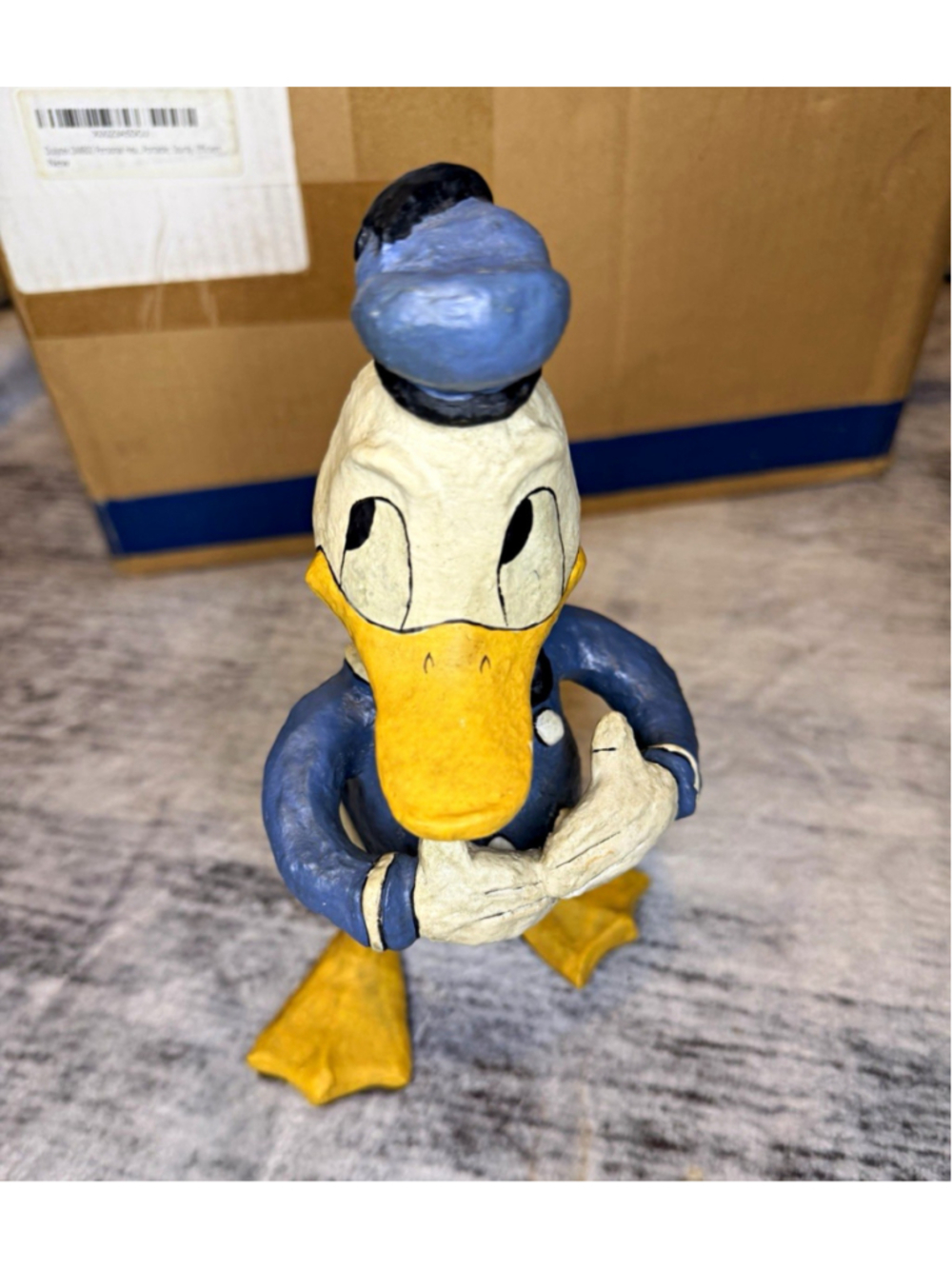 Disney Donald Duck Figurine Standing Arms Crossed Blue Hat Jacket 8"
